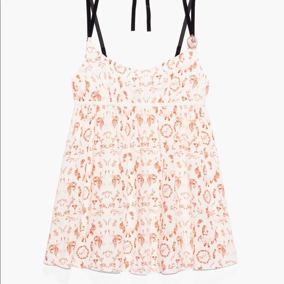 Savage X Fenty Roasted Red Fresh Ink Underpinnings Babydoll Slip - Picture 7 of 15